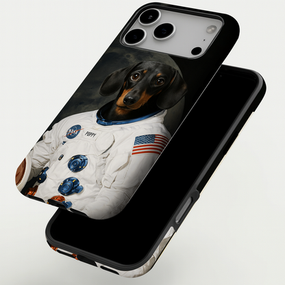 Custom Photo Dog Astronaut Phone Case _ Gift For Dog Lovers