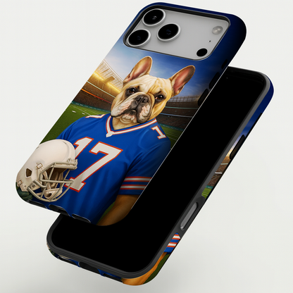 Custom Dog Photo Football Style Phone Case _ Gift For Dog Lovers