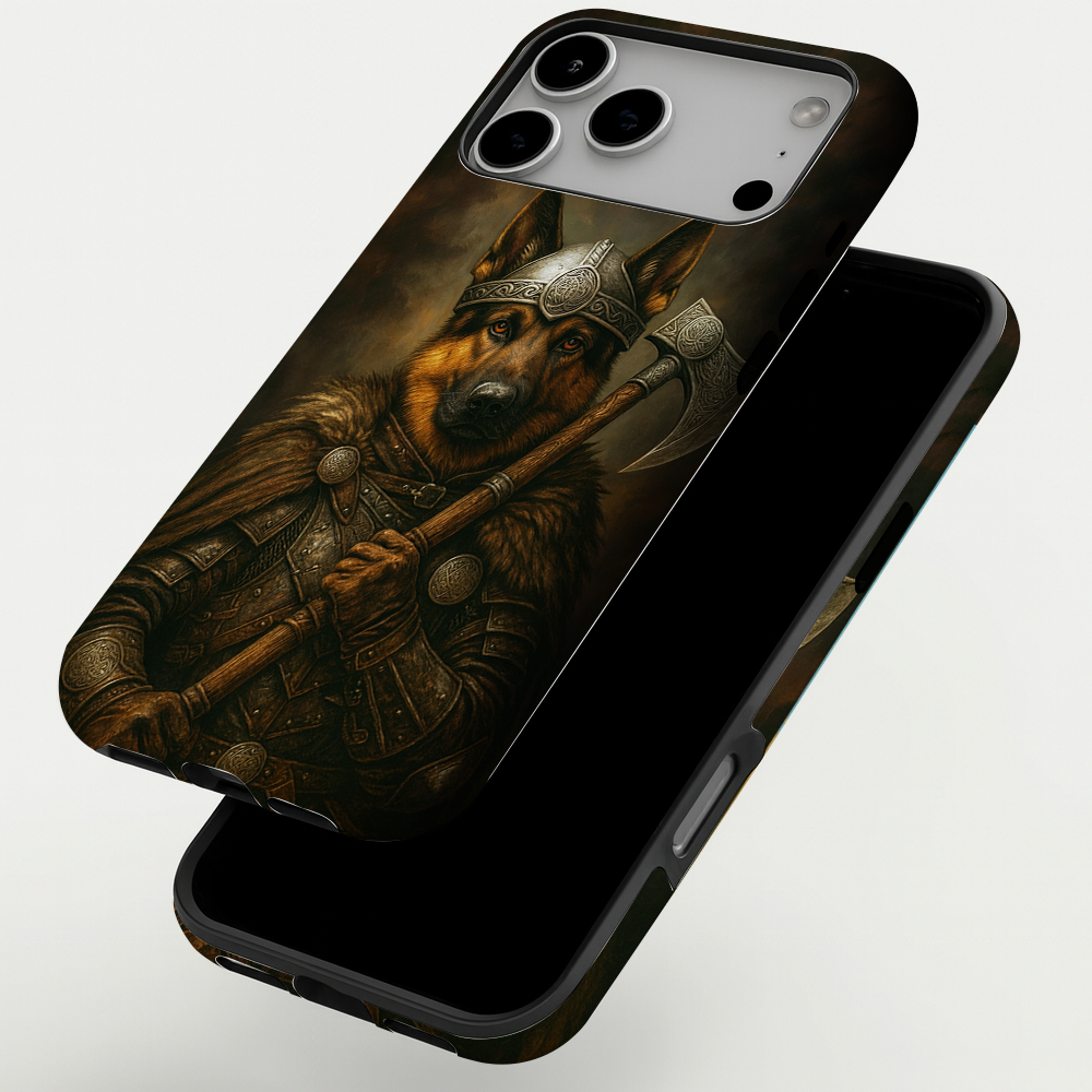 Custom Dog Photo Viking Warrior Phone Case _ Gift For Dog