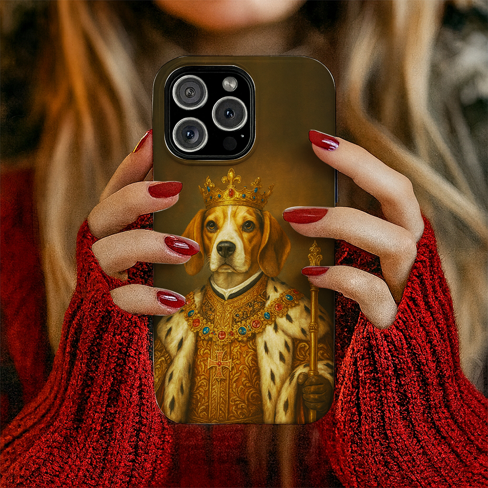 Custom Photo Dog King Royal Phone Case _ Gift For Dog Lovers