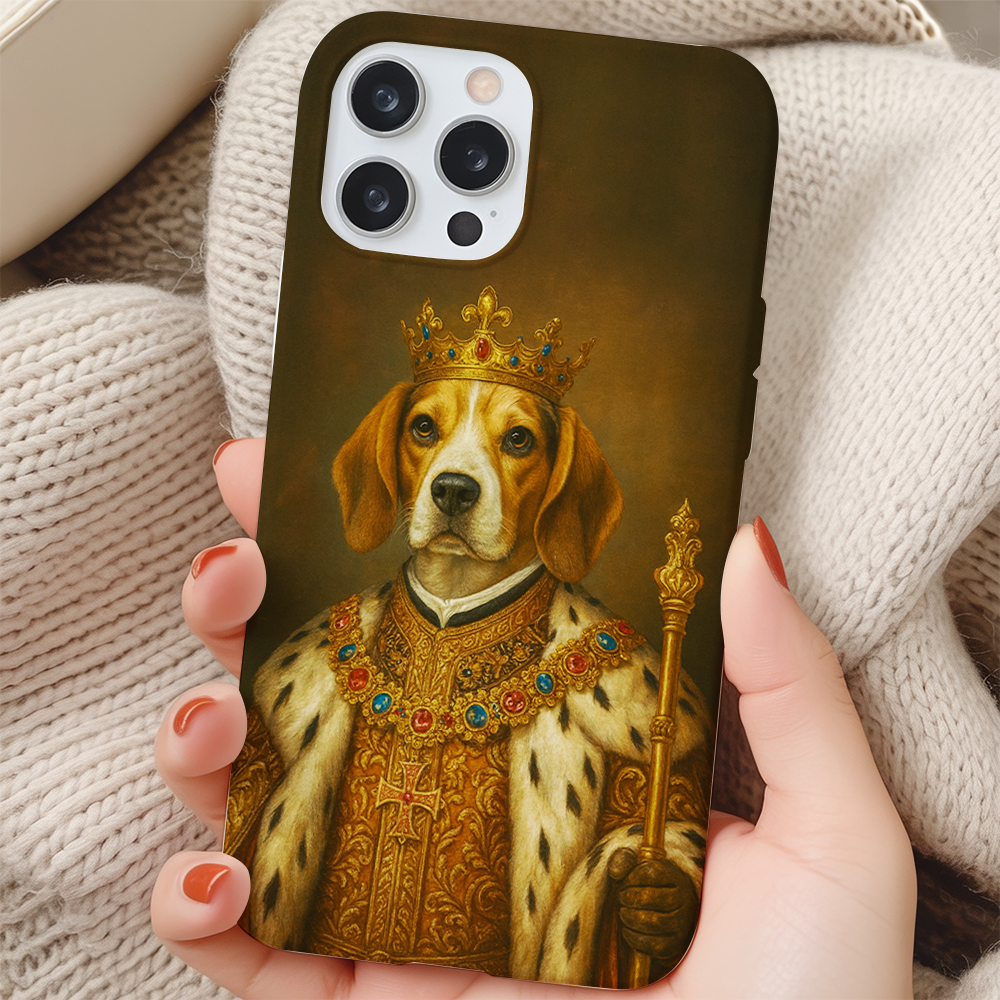 Custom Photo Dog King Royal Phone Case _ Gift For Dog Lovers