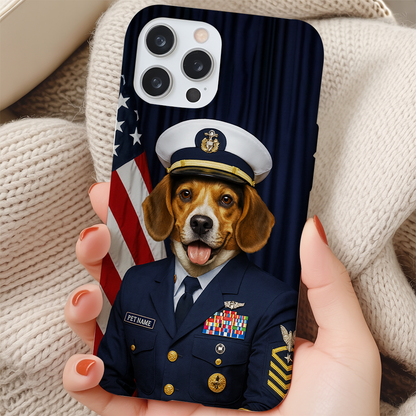 Custom Dog Photo Us Navy Phone Case _ Gift For Dog Lovers