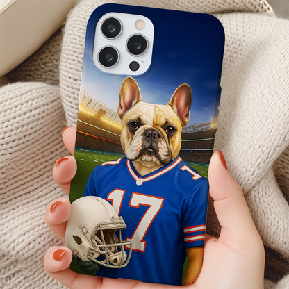 Custom Dog Photo Football Style Phone Case _ Gift For Dog Lovers