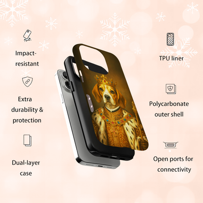 Custom Photo Dog King Royal Phone Case _ Gift For Dog Lovers