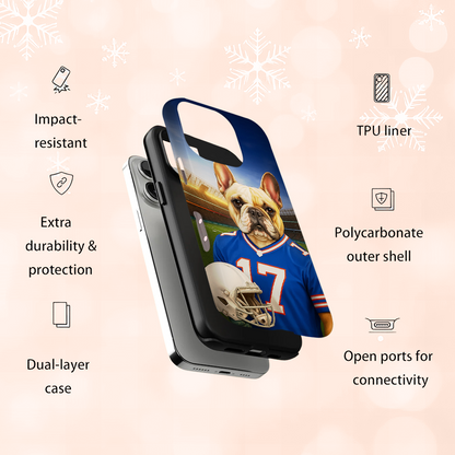 Custom Dog Photo Football Style Phone Case _ Gift For Dog Lovers