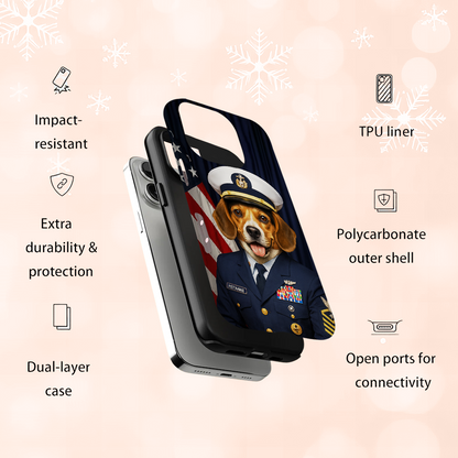 Custom Dog Photo Us Navy Phone Case _ Gift For Dog Lovers