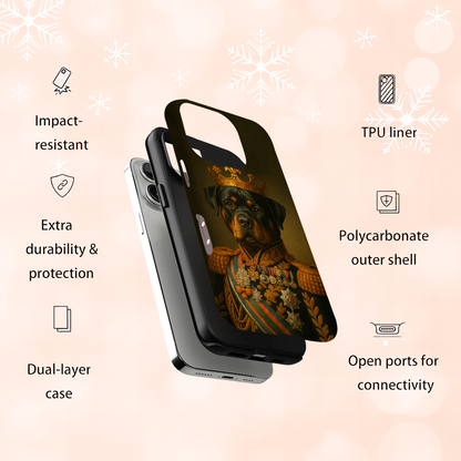 Custom Photo Dog King Crown Royal Phone Case _ Gift For Dog Lovers