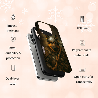 Custom Dog Photo Viking Warrior Phone Case _ Gift For Dog