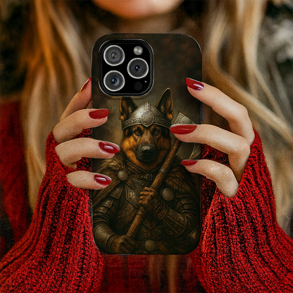 Custom Dog Photo Viking Warrior Phone Case _ Gift For Dog