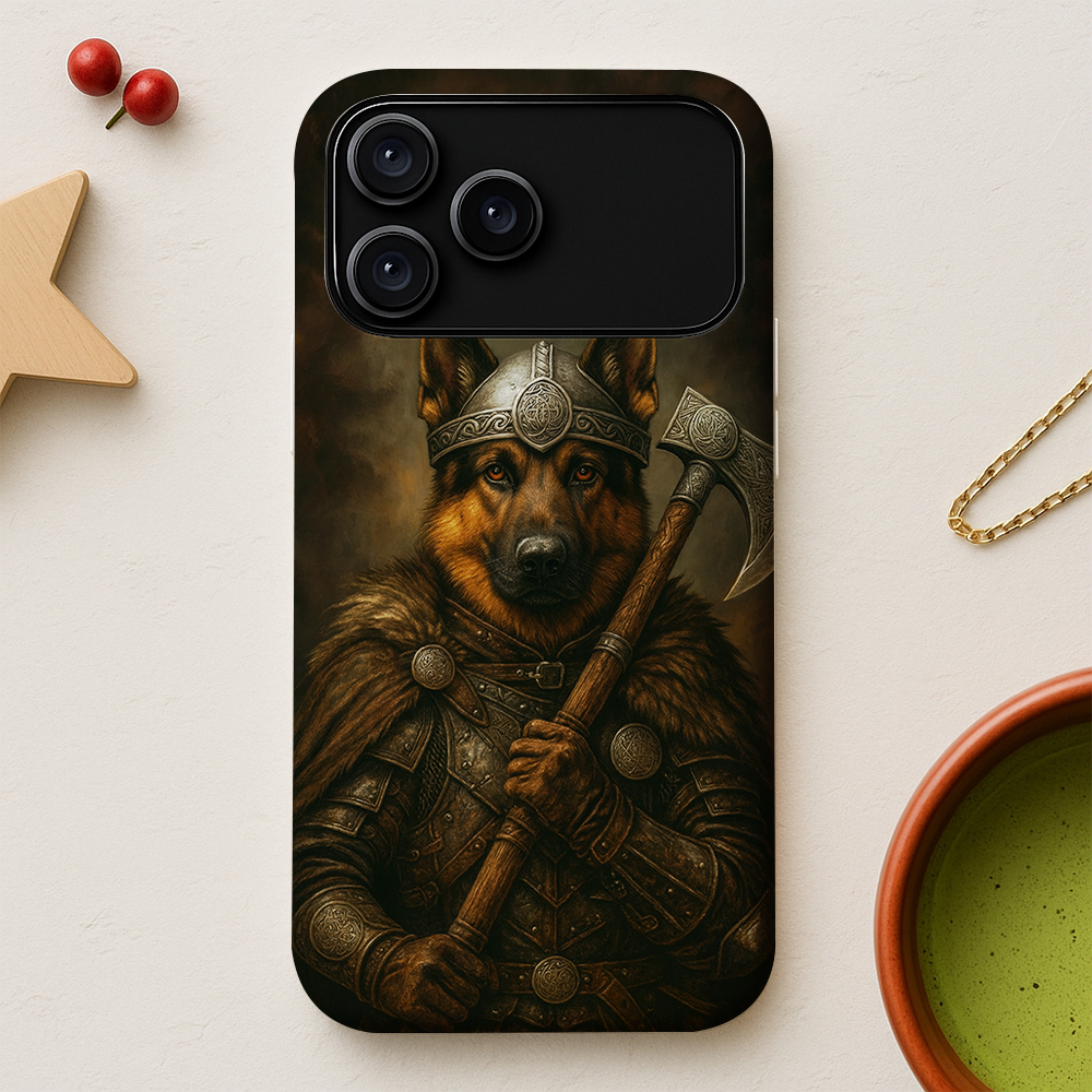 Custom Dog Photo Viking Warrior Phone Case _ Gift For Dog