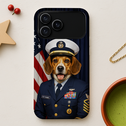 Custom Dog Photo Us Navy Phone Case _ Gift For Dog Lovers