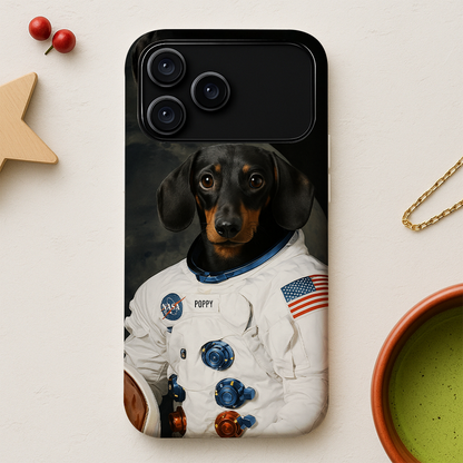 Custom Photo Dog Astronaut Phone Case _ Gift For Dog Lovers