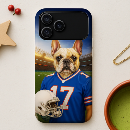 Custom Dog Photo Football Style Phone Case _ Gift For Dog Lovers