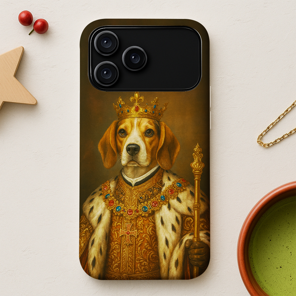 Custom Photo Dog King Royal Phone Case _ Gift For Dog Lovers