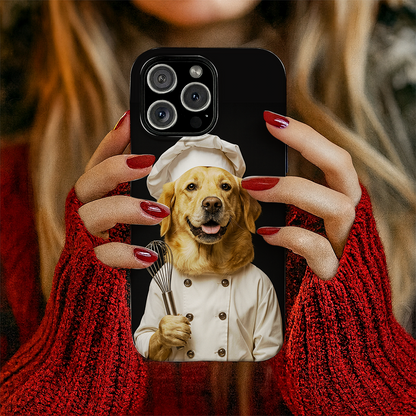 Custom Photo Dog Chef Phone Case _ Gift For Dog Lovers