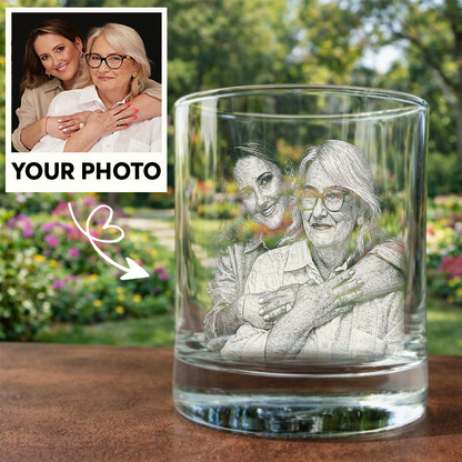 Custom Photo Mother's Day Stemless Wine Glass, Personalized Gift for Mom from Kids THUC99