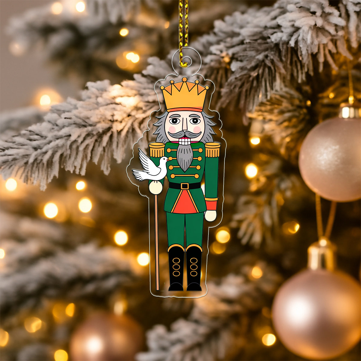 Nutcracker Bird Acrylic Ornament Christmas Gift