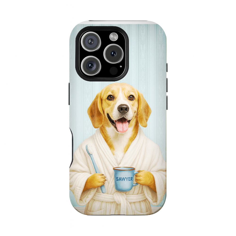 Custom Photo Dog Bathroom Phone Case