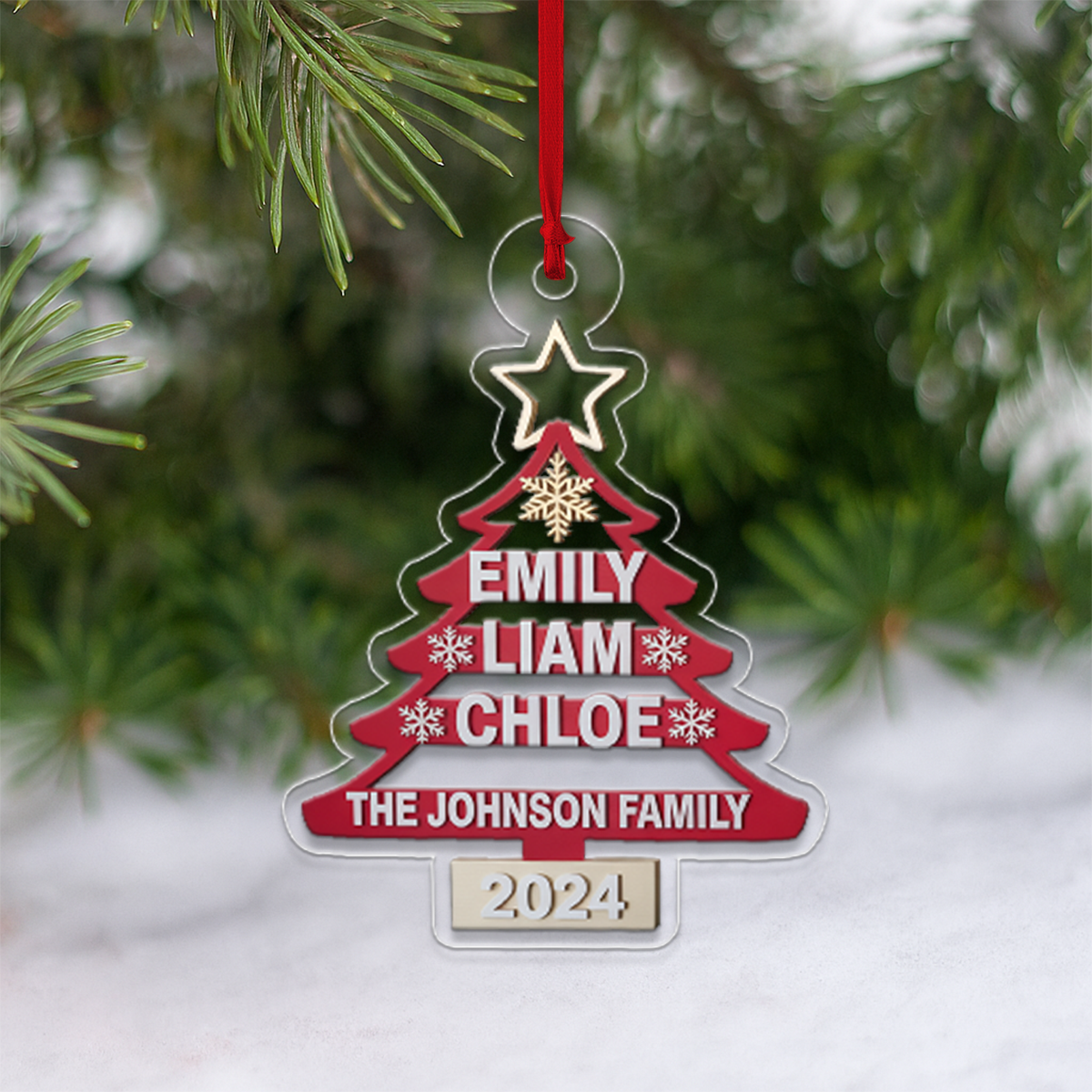 Personalized Family Acrylic Ornament