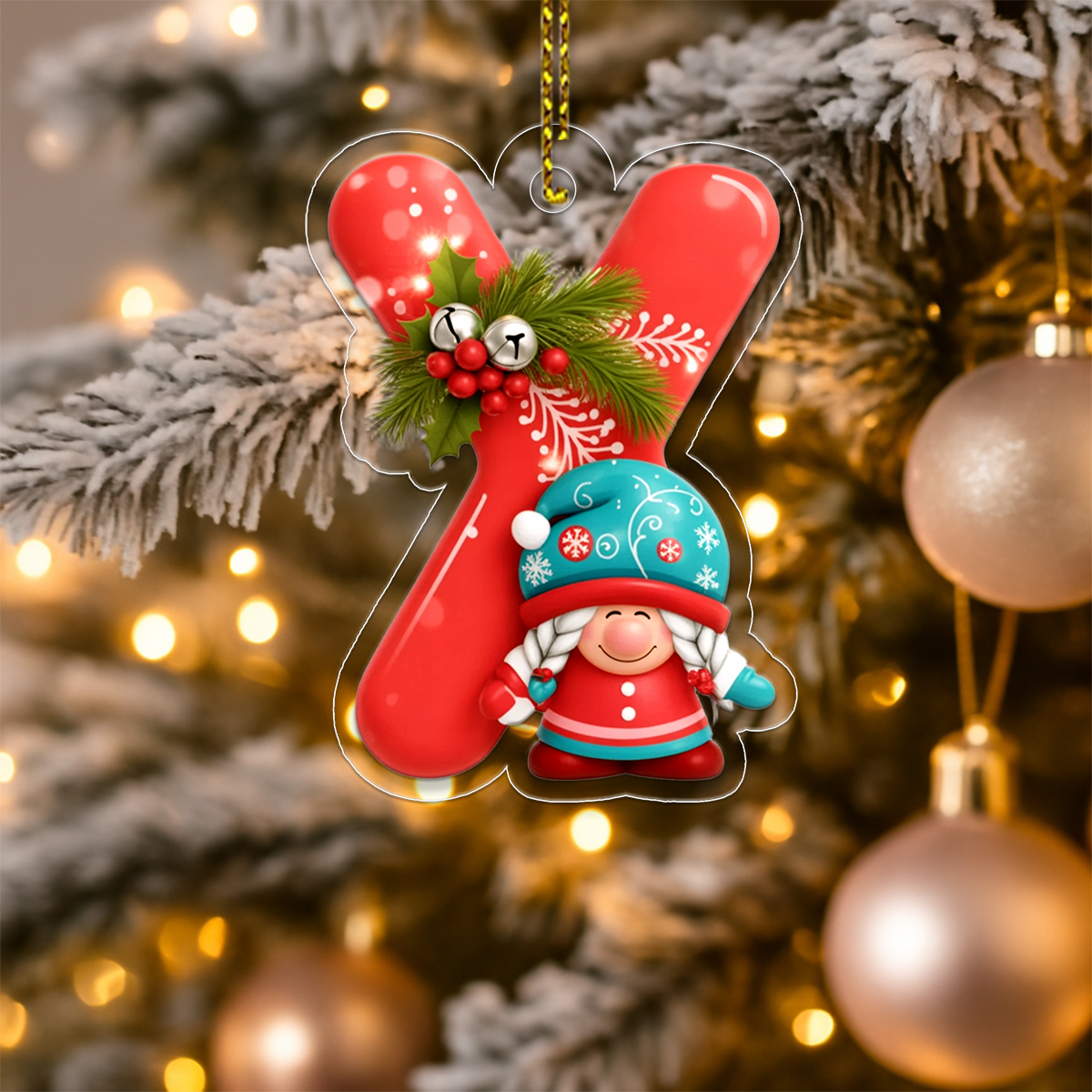Christmas Initial Letter Y Ornament Acrylic Ornament Christmas Gift