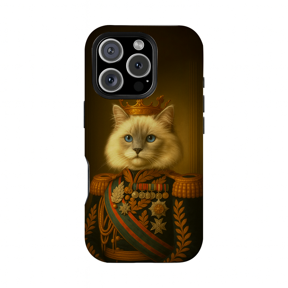 Custom Photo Cat King Crown Royal Phone Case _ Gift For Cat Lovers