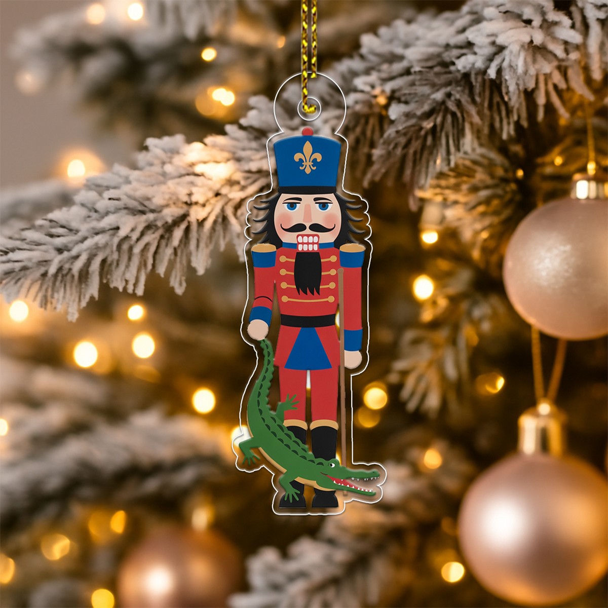 Nutcracker Alligator Acrylic Ornament Christmas Gift