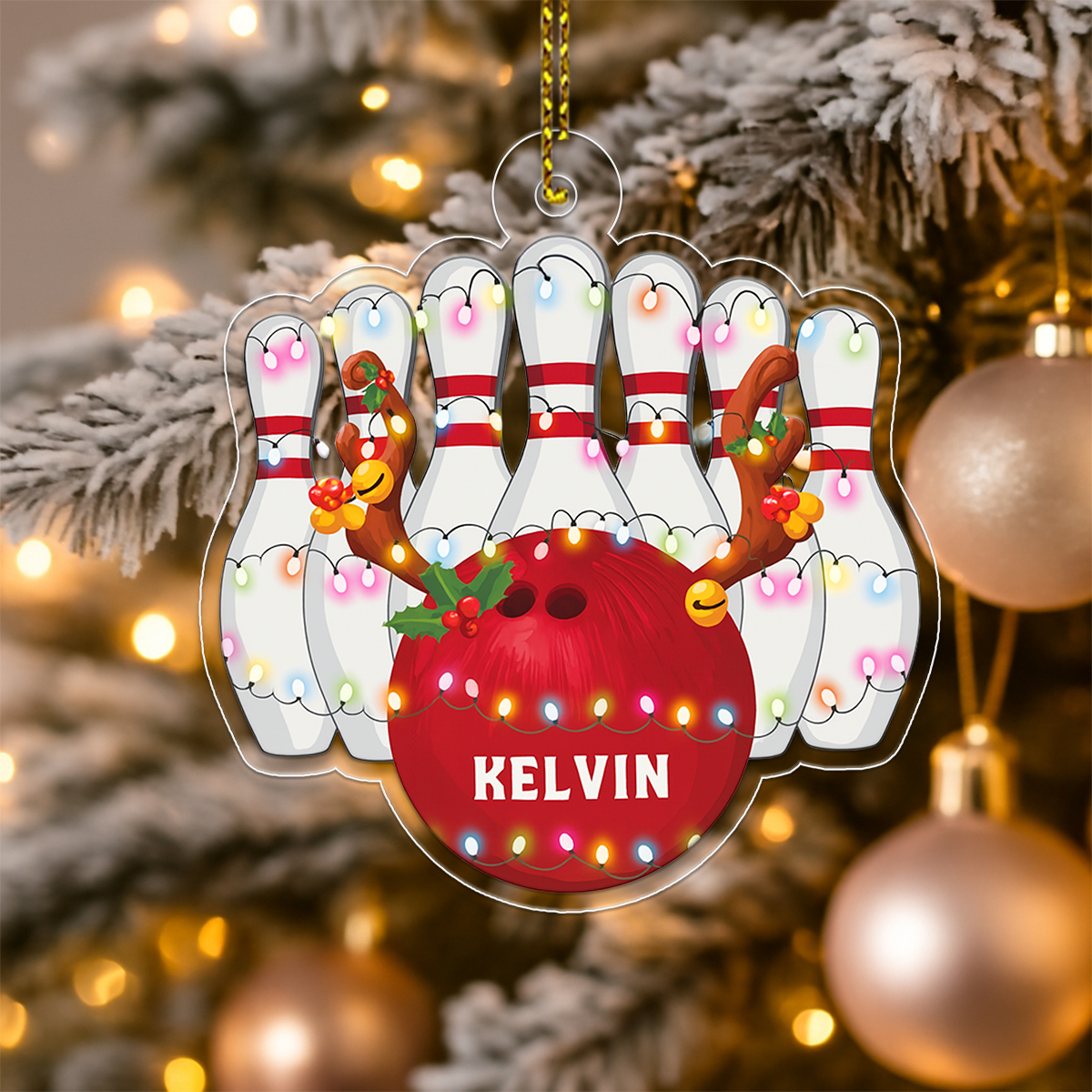 Custom Name Bowling Christmas2