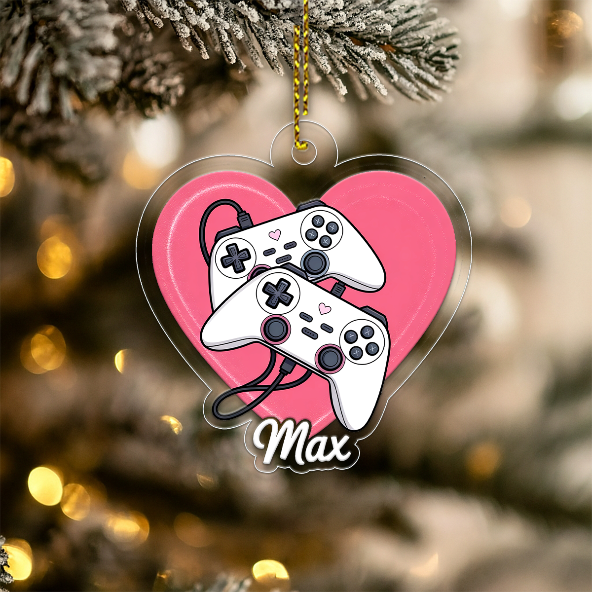 Personalized Video Game Lover Ornament, Custom Christmas Ornament for Gamer, Funny Gaming Gift, Custom Gaming Gift for Him Her