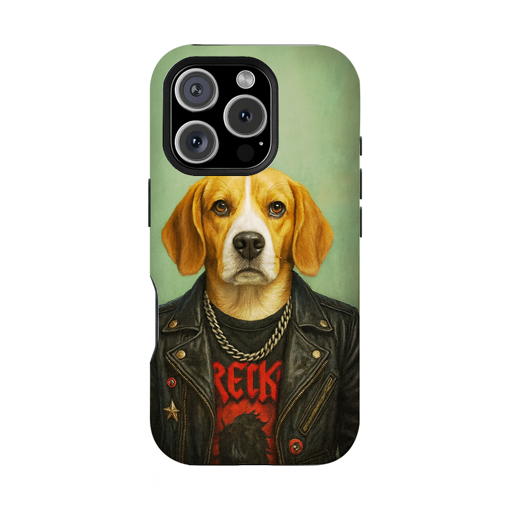 Custom Photo Rock n Roll Dog Phone Case _ Gift For Dog Lovers