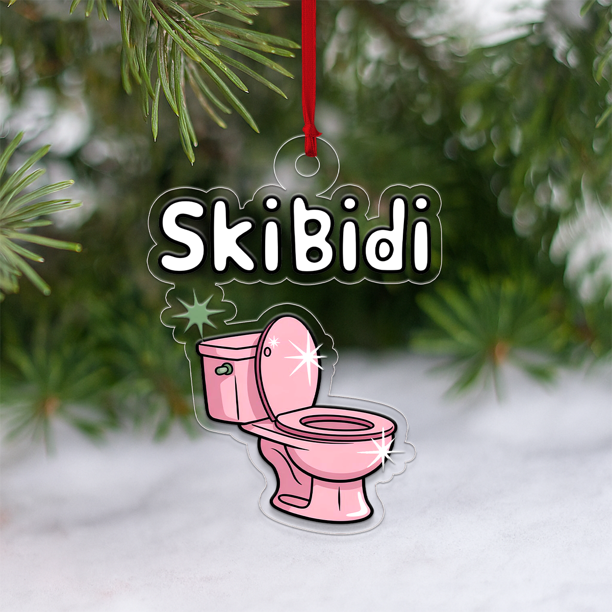 Personalized Skibidi Toilet Ornament, Custom Funny Toilet Christmas Ornament, Meme Ornament, Gag Gift for Teen Kids, Holiday Decoration