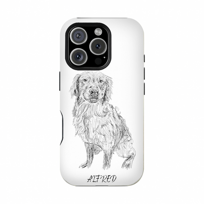 Custom Photo Pencil Sketch Dog Phone Case Gift For Dog Lovers