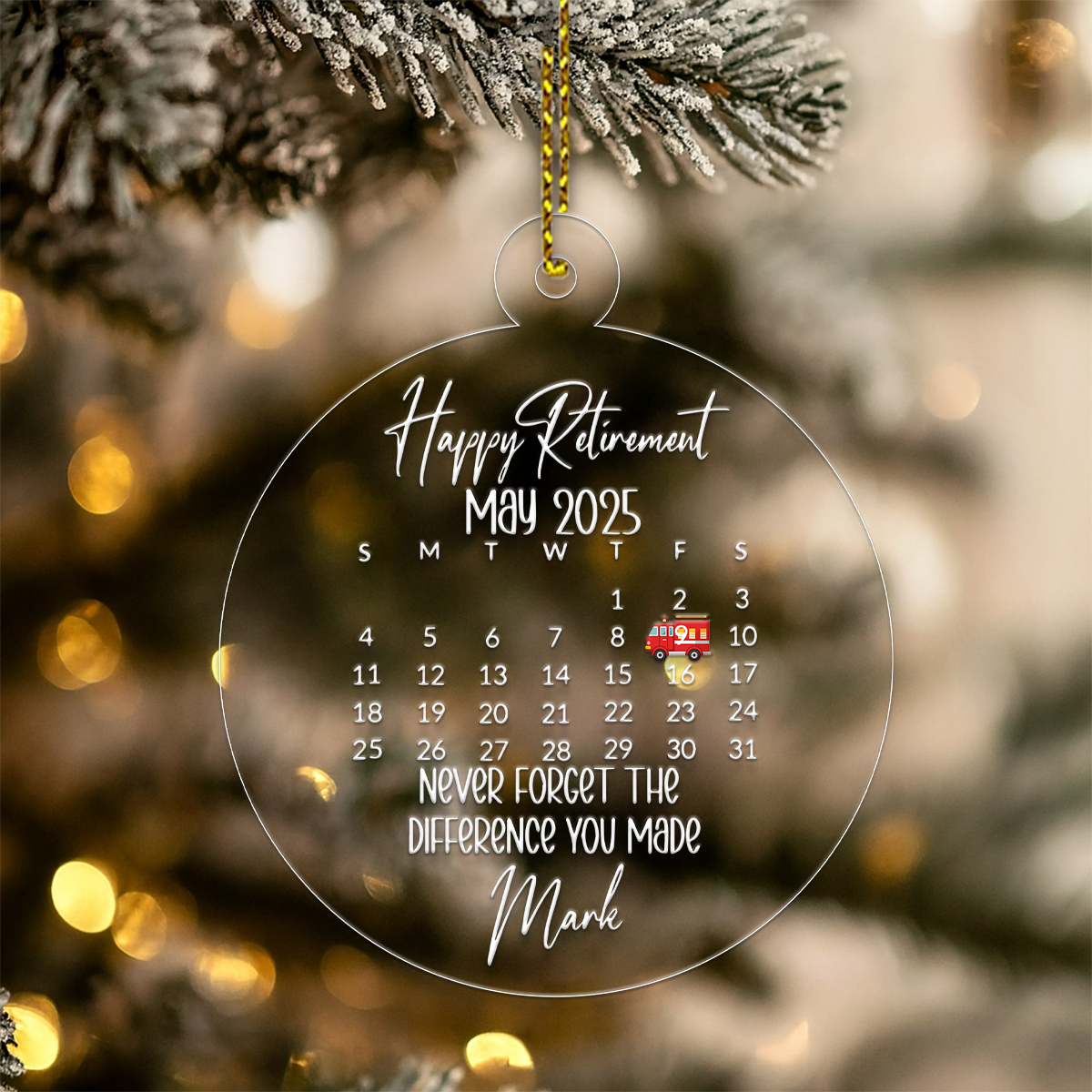 Custom Name Retirement Firefighter