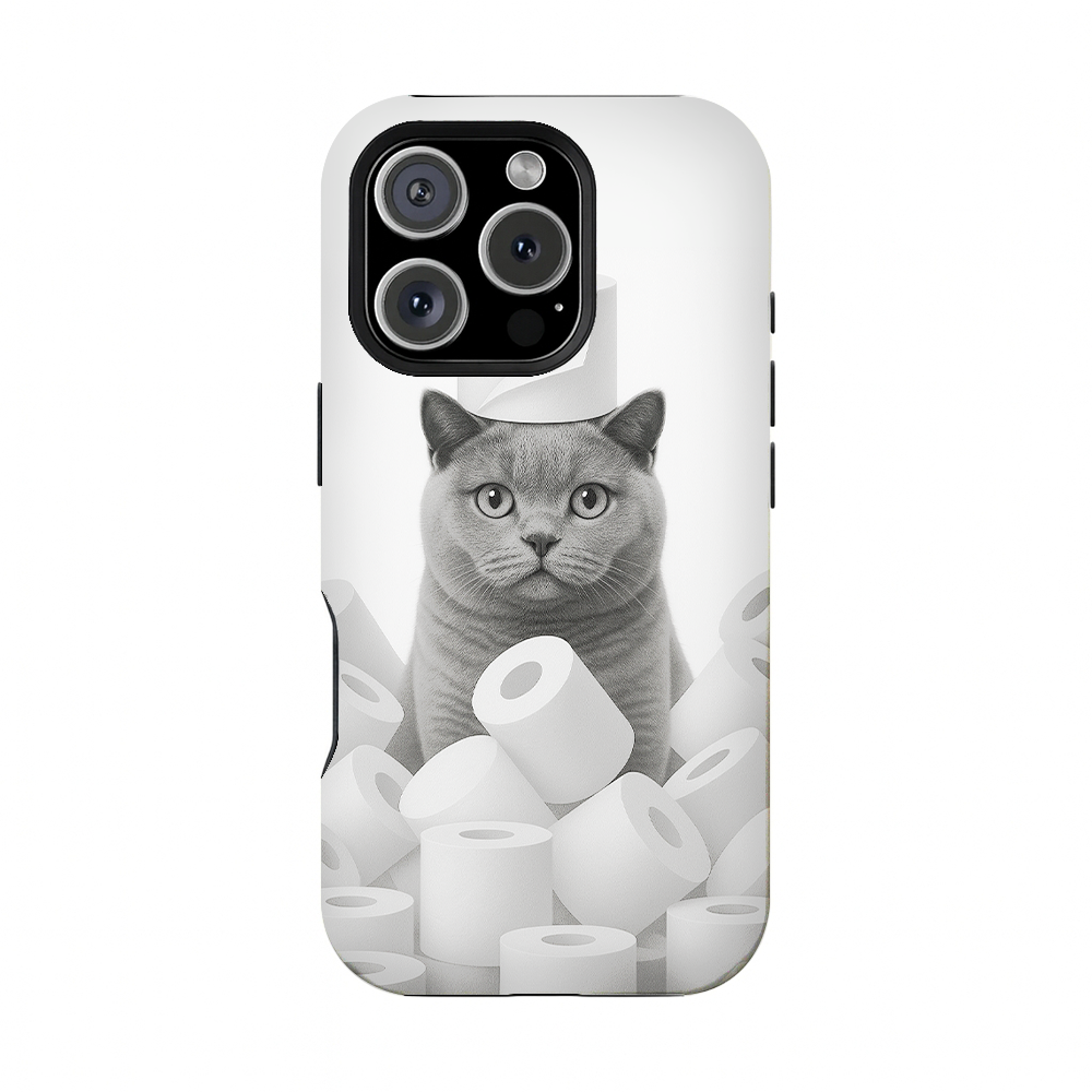 Custom Photo Cat Bathroom Phone Case