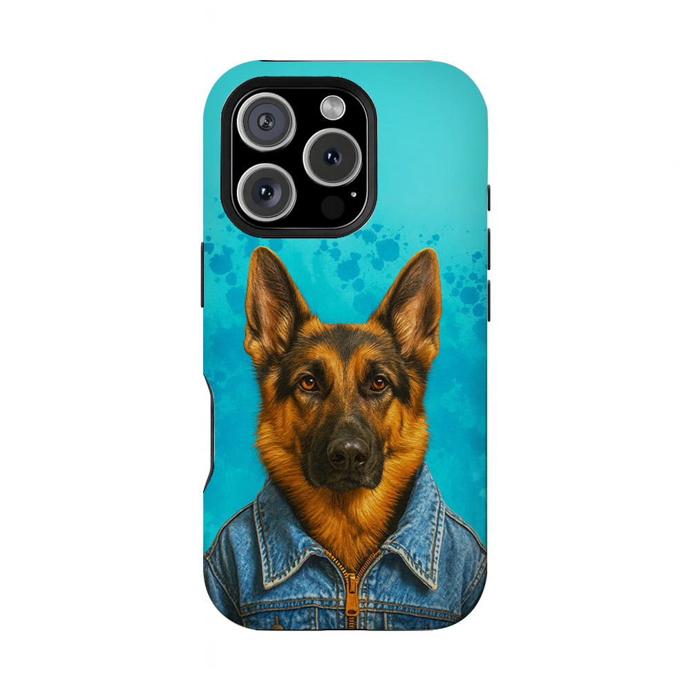Custom Photo Denim Dog Phone Case Gift For Dog Lovers