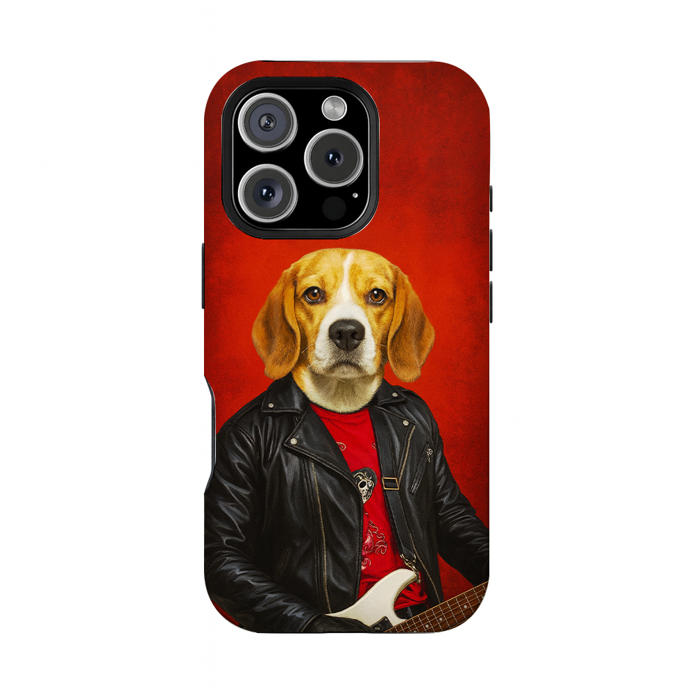 Custom Photo Guitarist Dog Phone Case Gift For Dog