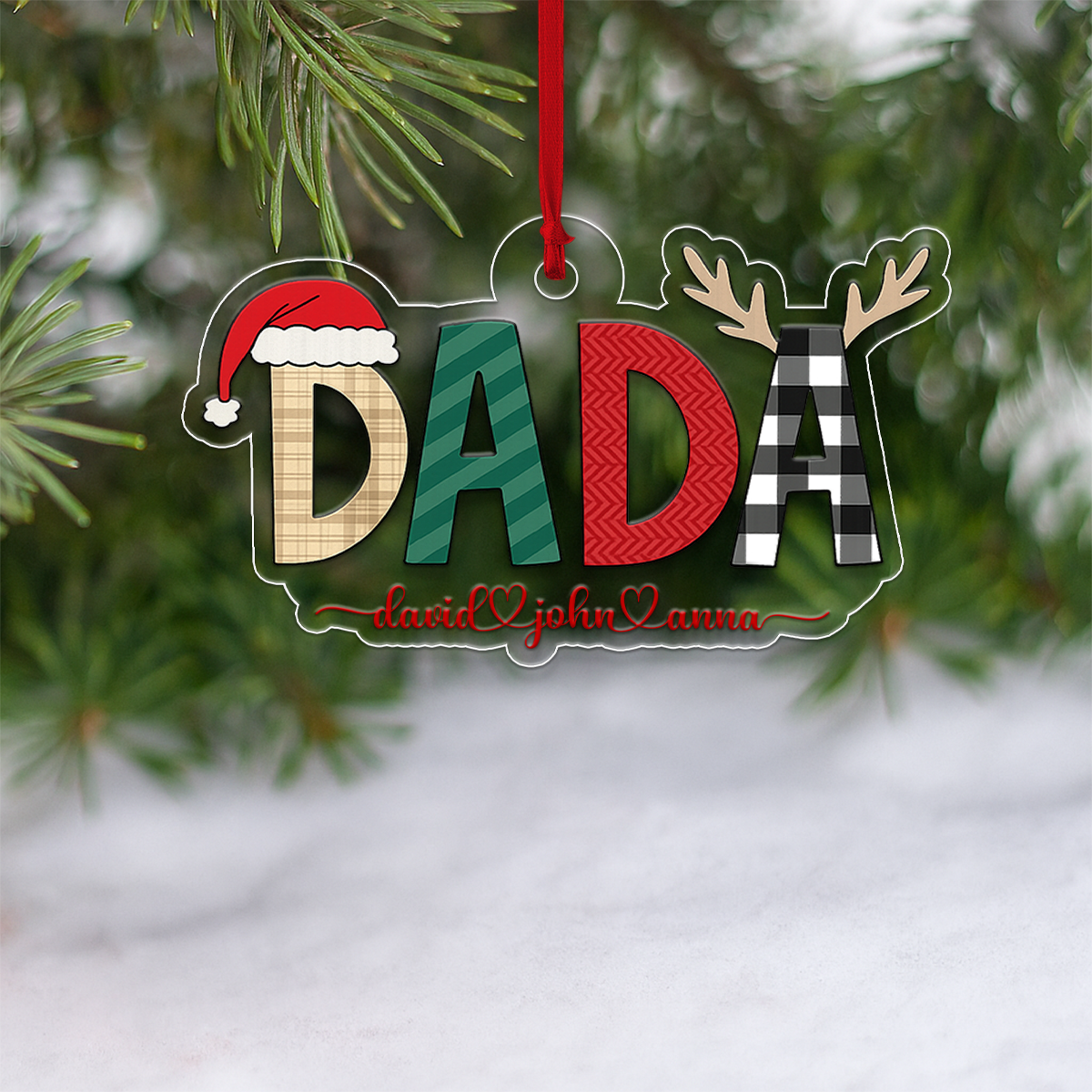 Custom Name Kids Dada For Dad Xmas