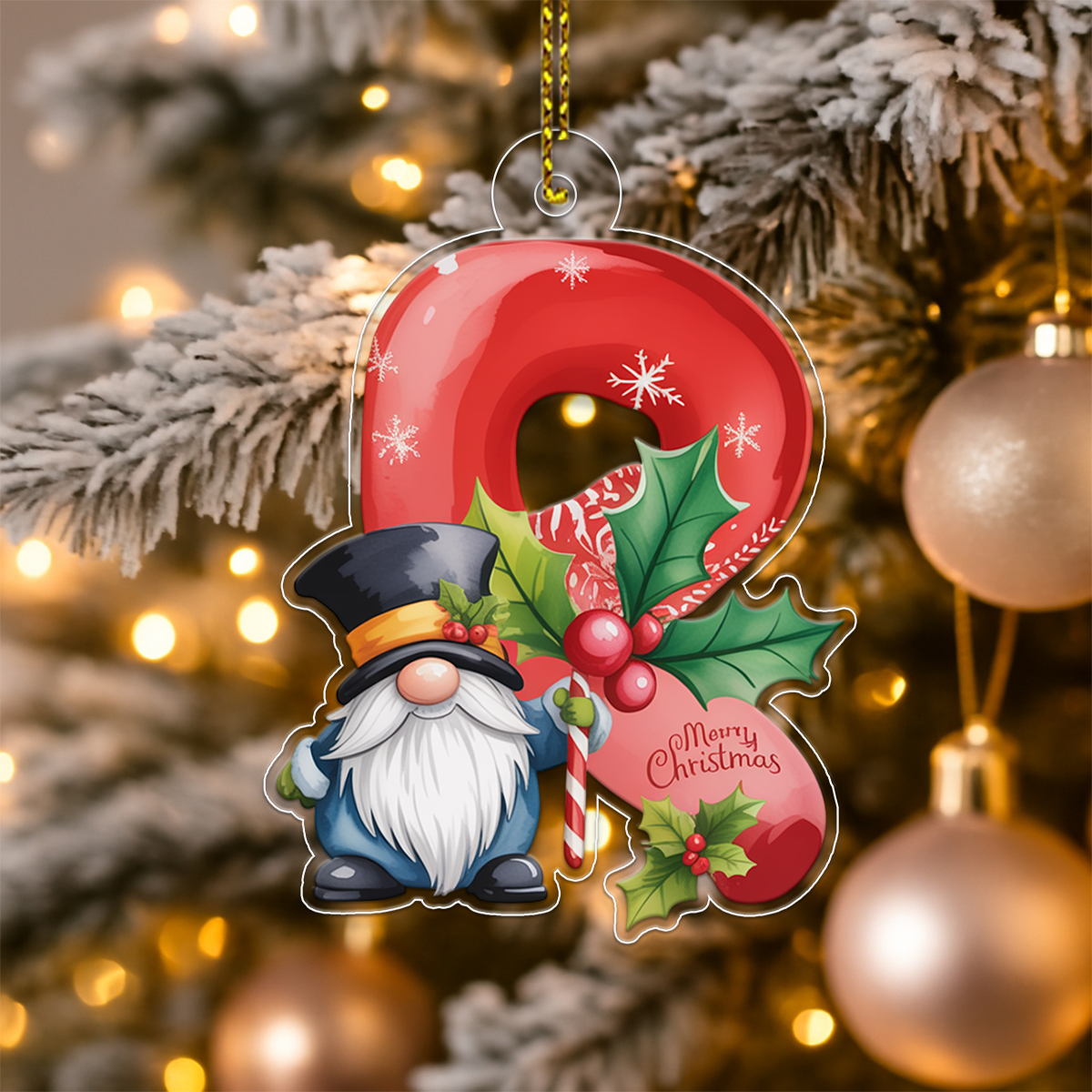 Ornament Christmas Initial Letter R Acrylic Acrylic Ornament Christmas Gift