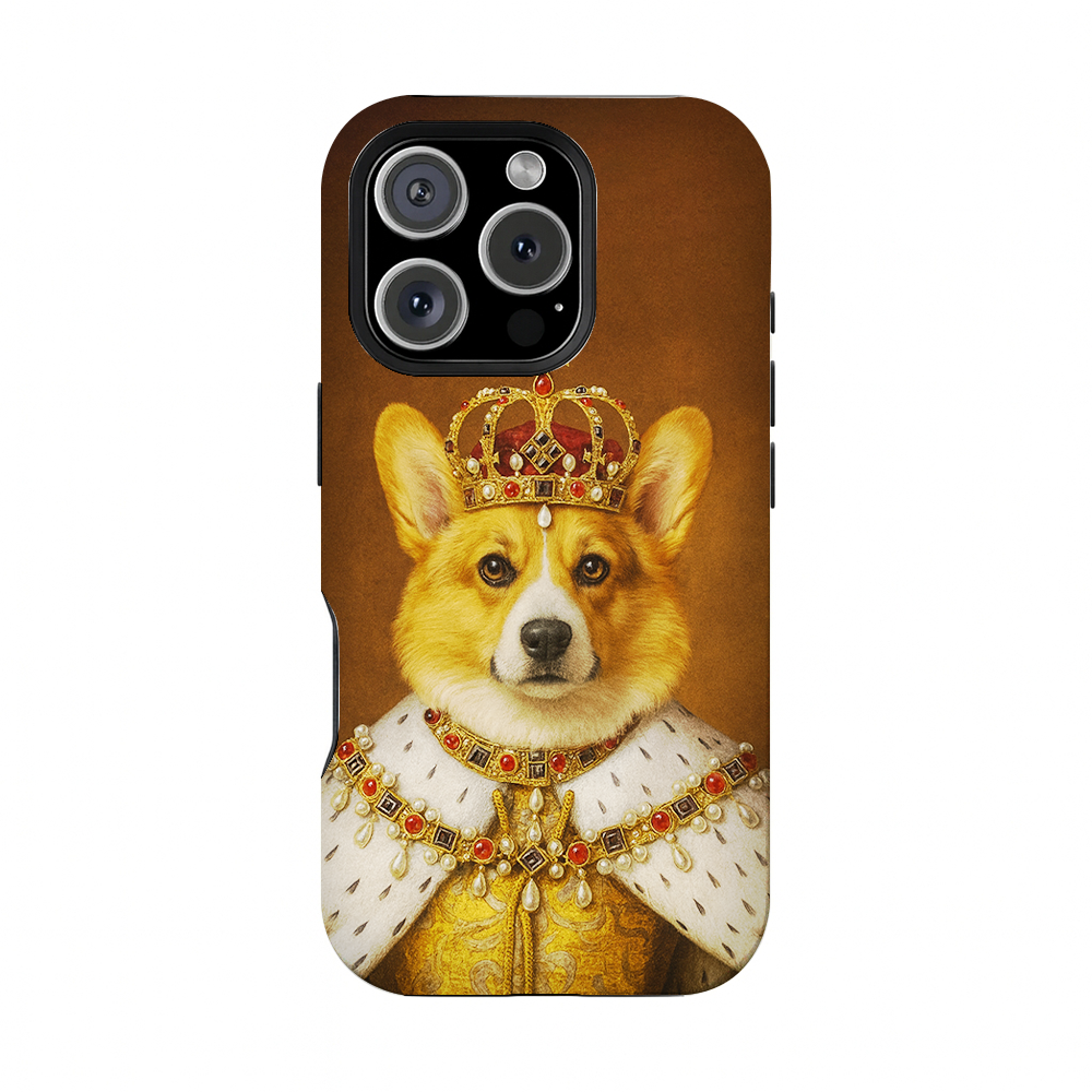 Custom Photo Crowned Queen Dog Phone Case Gift For Dog Lovers