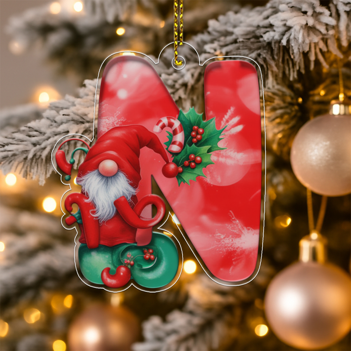 Letter N Acrylic Ornament Acrylic Ornament Christmas Gift