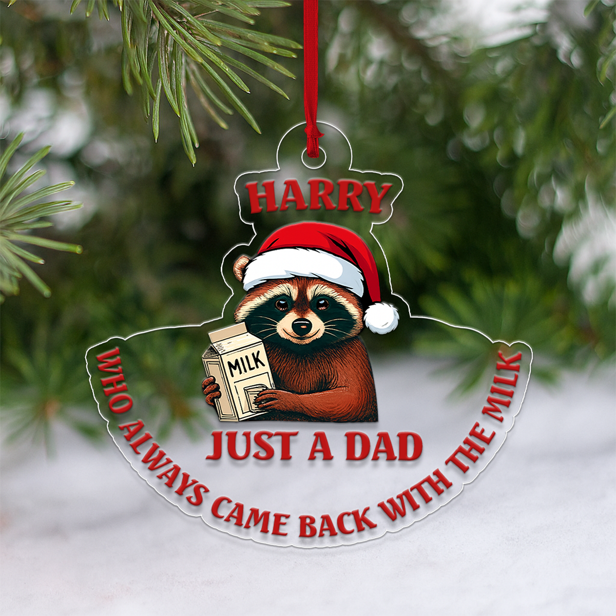 Custom Name Racoon Just A Dad