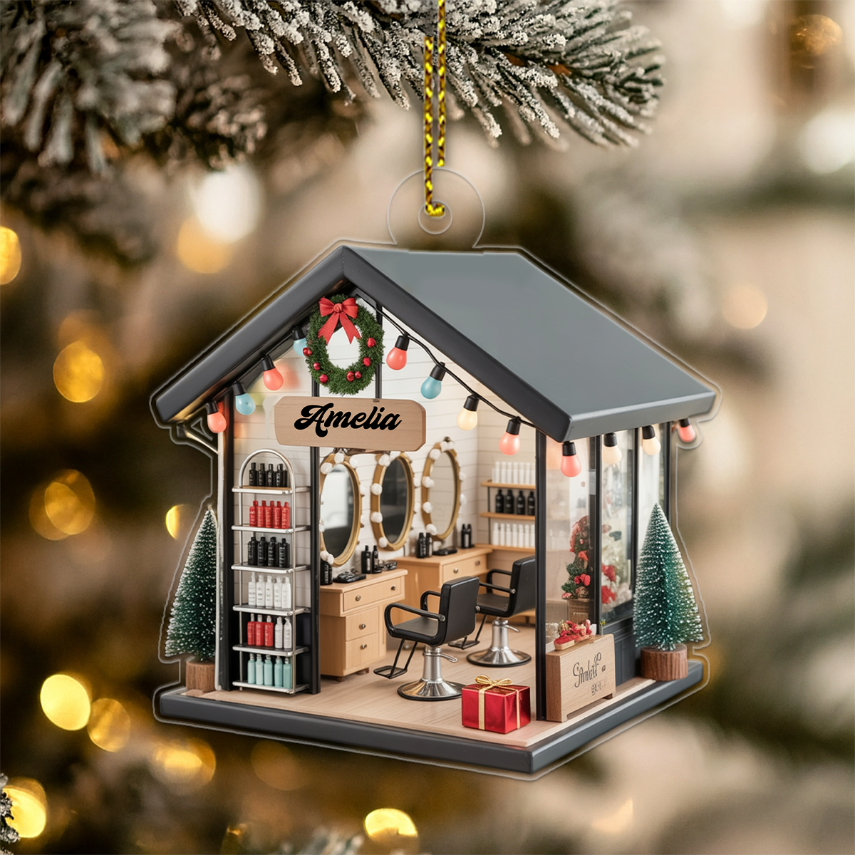 Custom Name Hair Salon Xmas