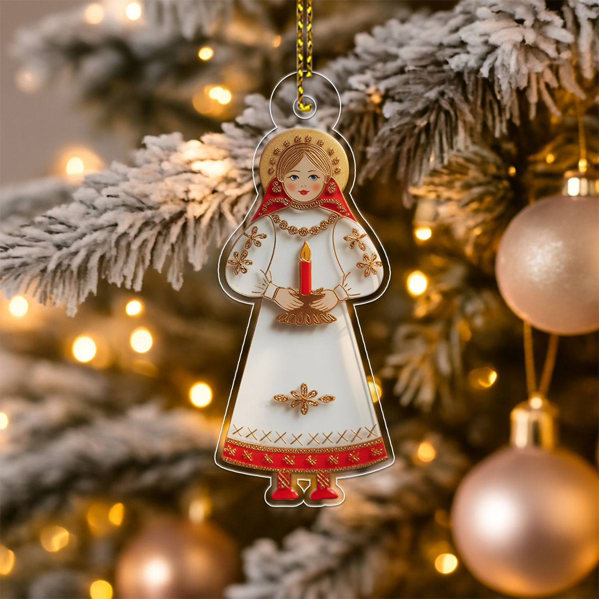 St. Lucia Ornament Acrylic Ornament Christmas Gift
