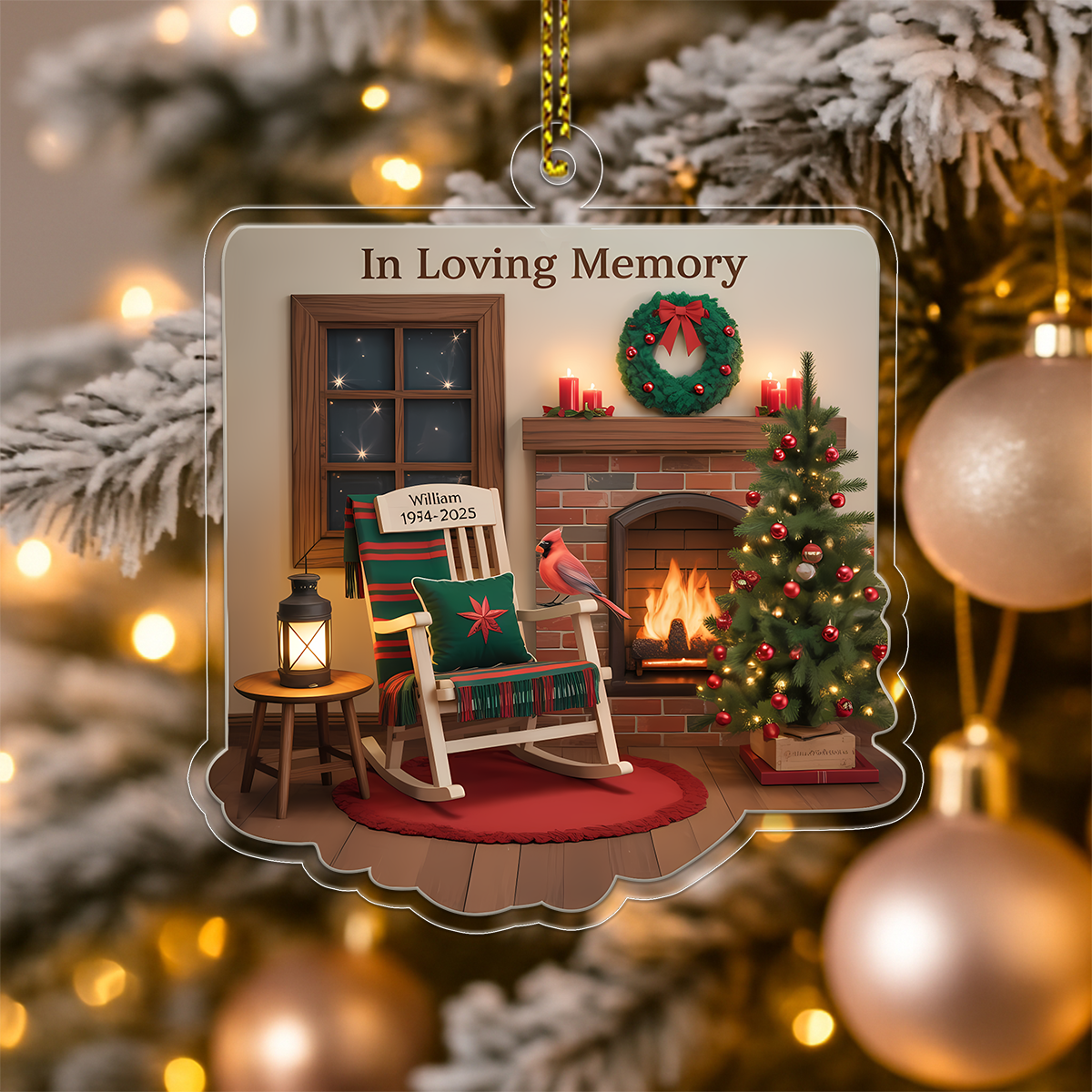 Personalized Memorial Sympathy Gifts Acrylic Ornament Christmas Gift