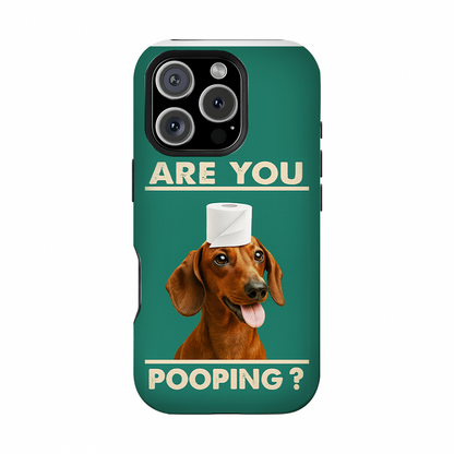 Custom Photo Funny Dog In Bathroom Phone Case