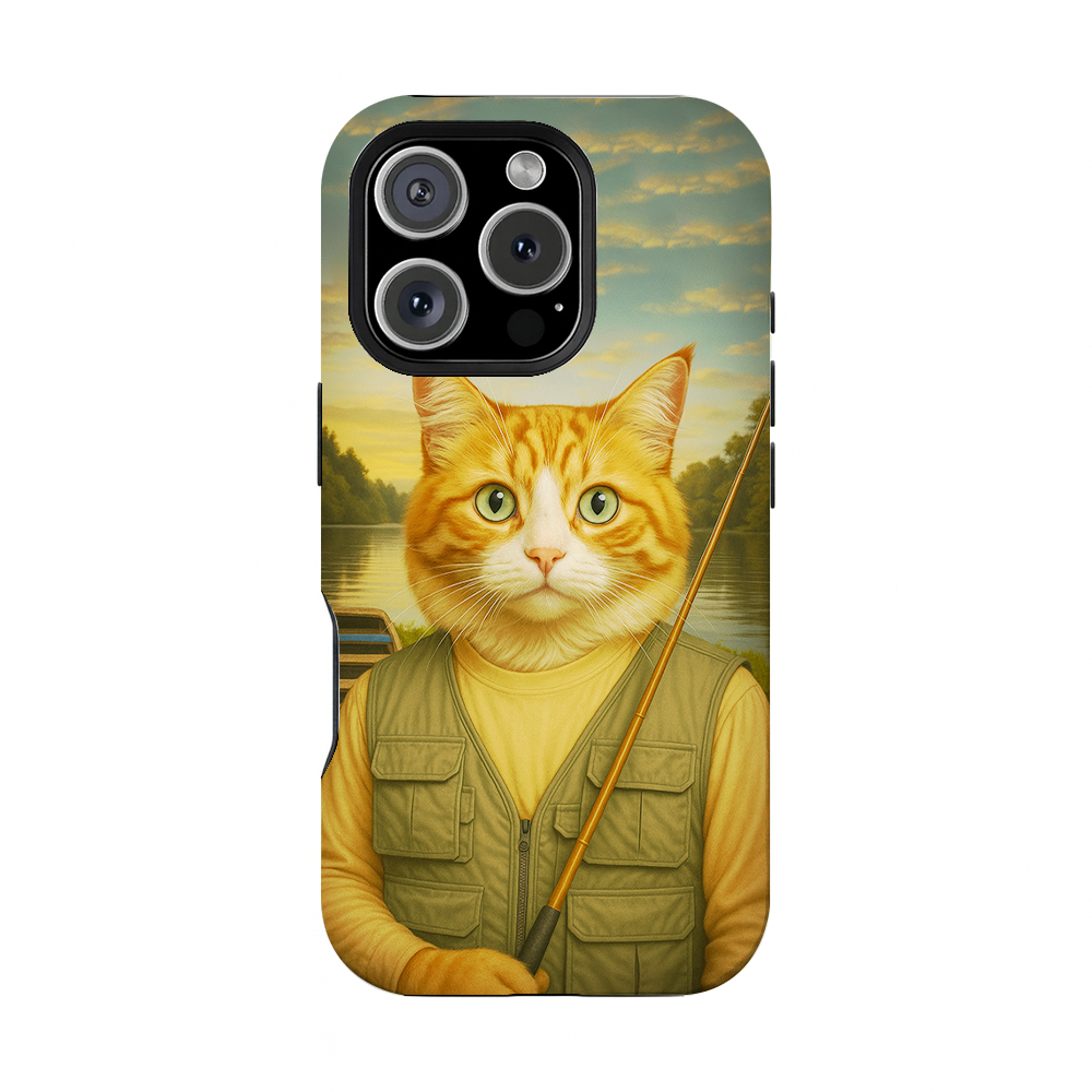 Custom Photo Fisherman Cat Phone Case