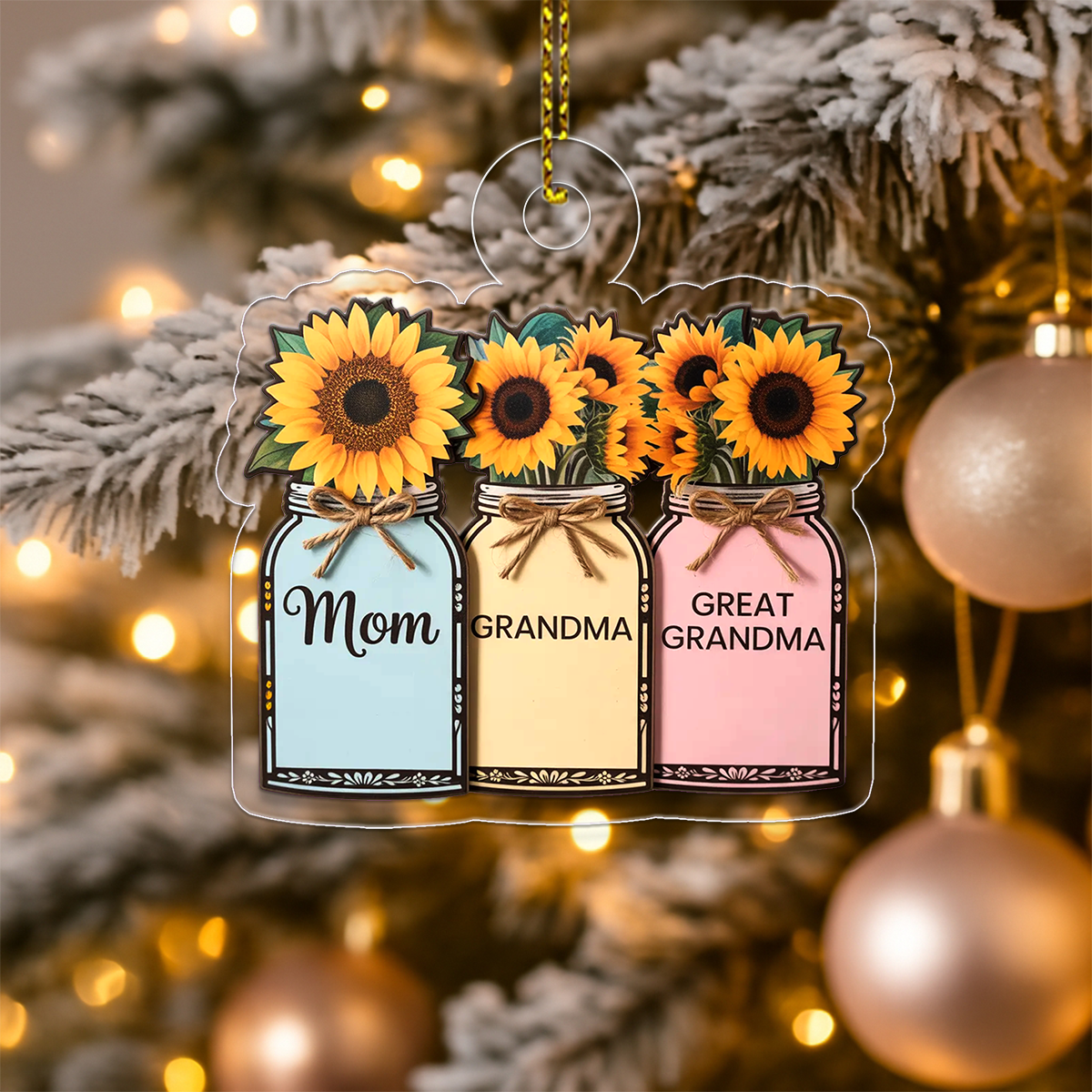 Persoanlized Flower Mason Jar Mom