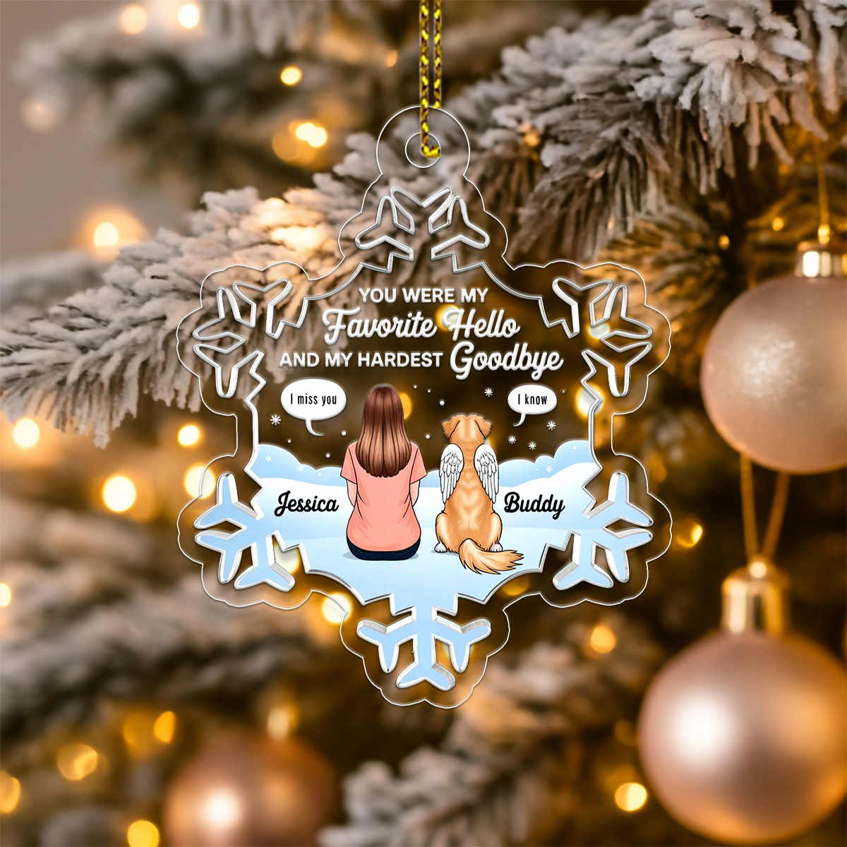 Personalized Pet Christmas Memorial Sympathy Gifts For Dogs