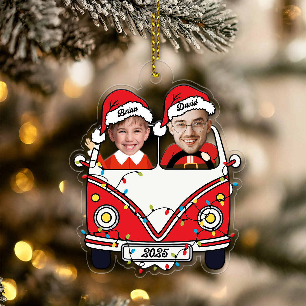 Cutsom Photo Dad And Kid Drive Safe