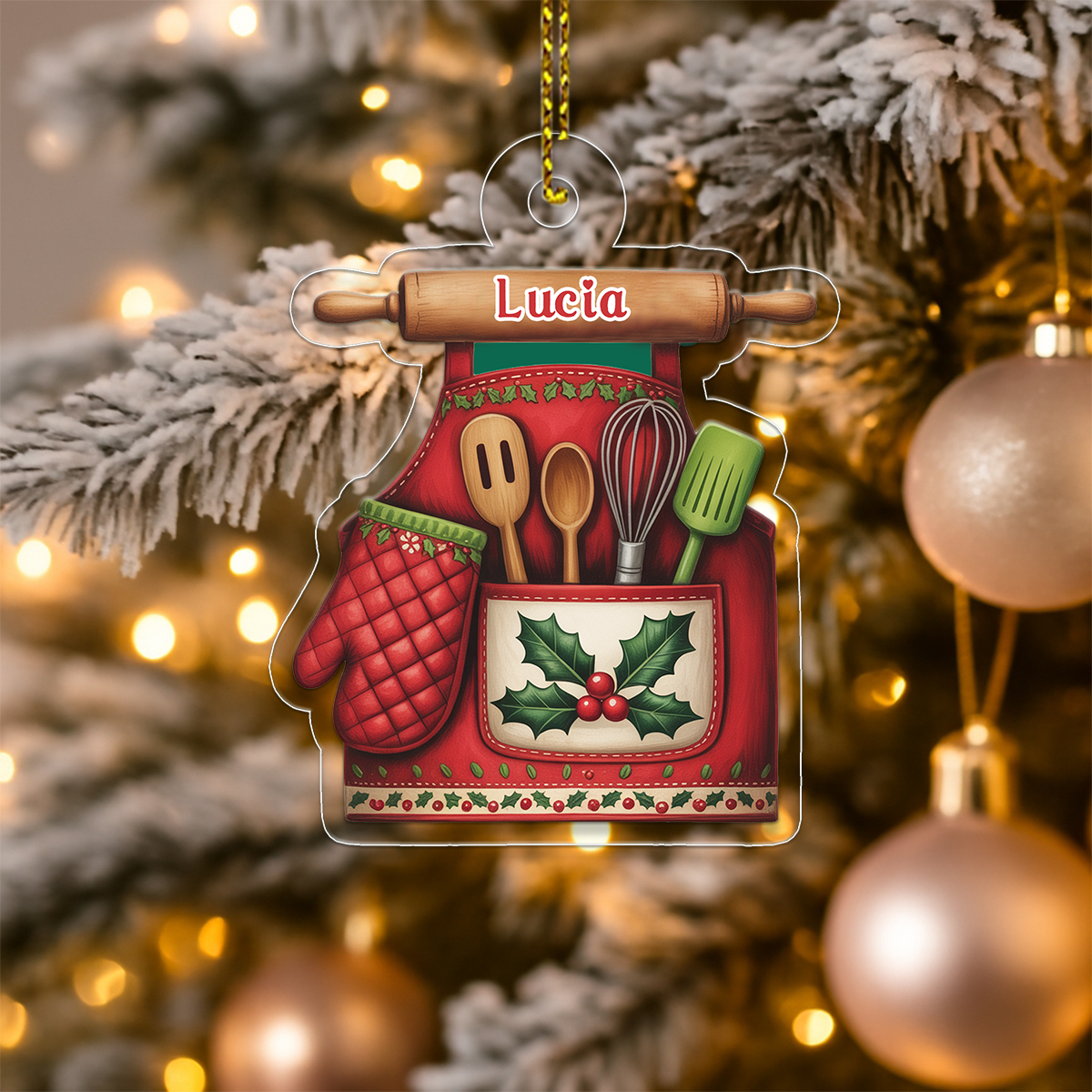 Custom Name Baker Xmas Acrylic Ornament Christmas Gift
