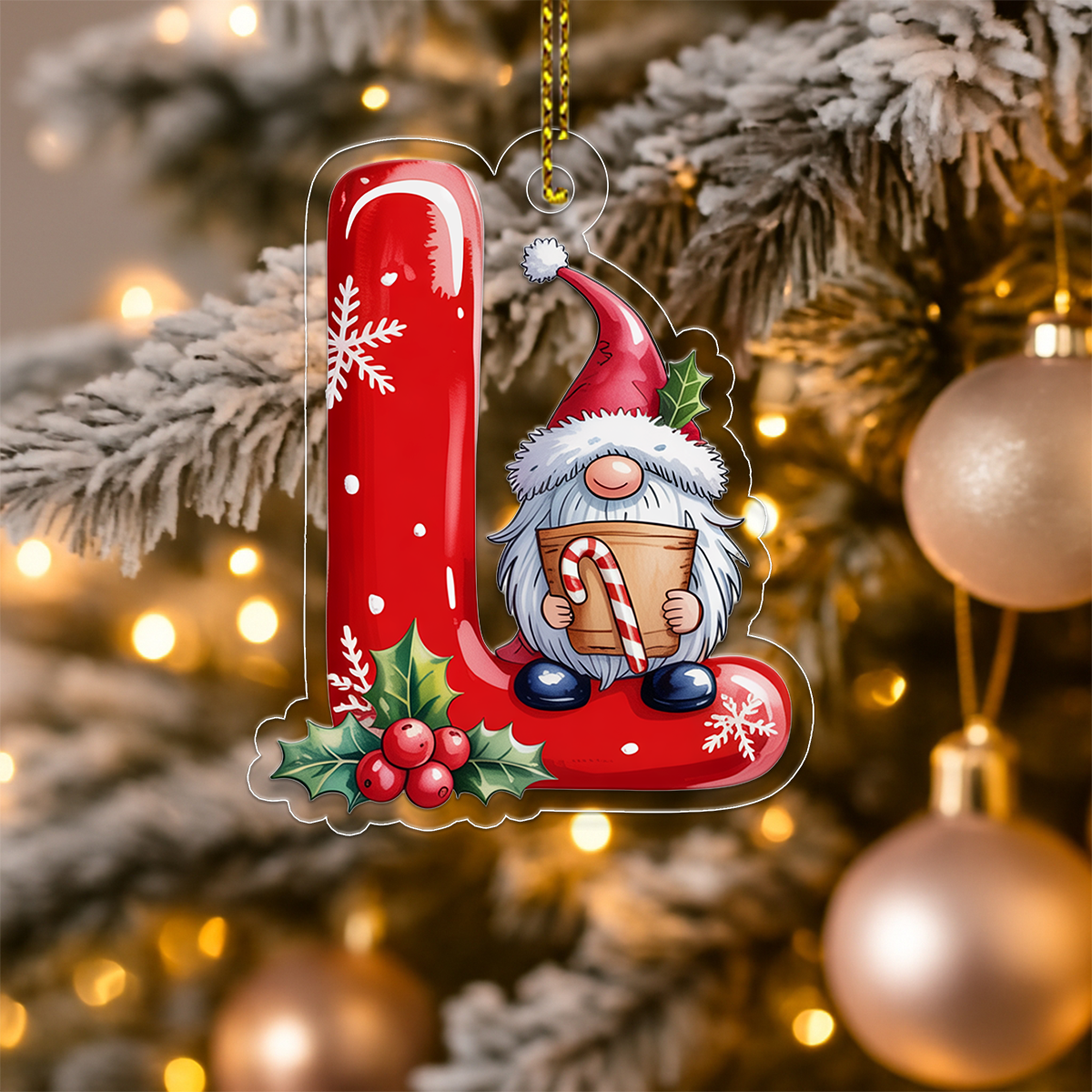 Letter L Acrylic Ornament Acrylic Ornament Christmas Gift